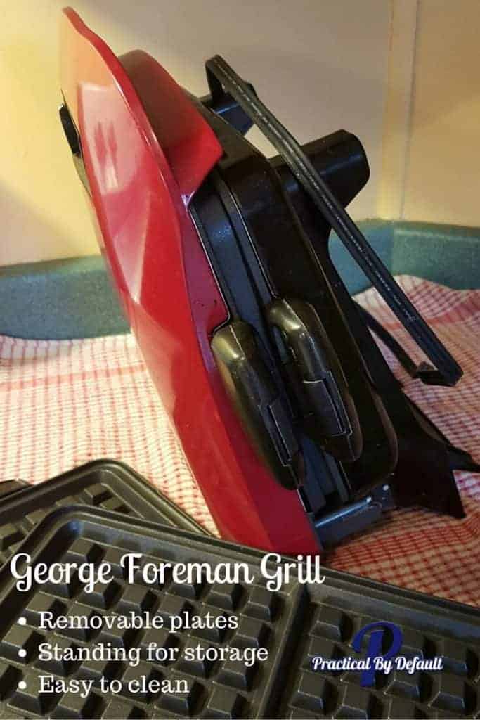 New George Foremen Grill, removable plates for easy cleaning, easy storage and great healthy meals 
